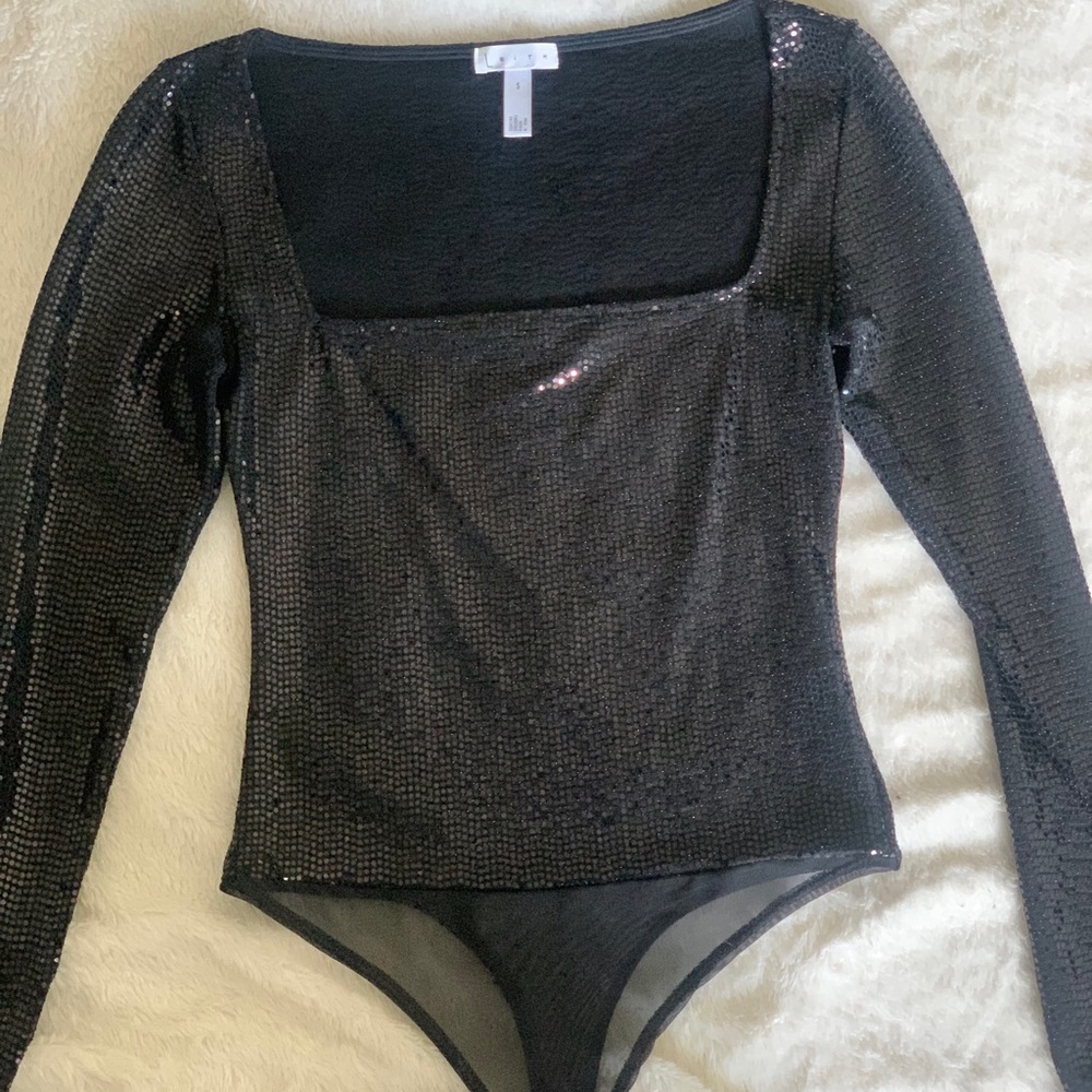 Leith black sequin bodysuit - Picture 2 of 3